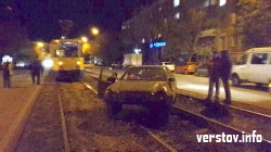 Вечернее ДТП парализовало трамвайное движение по проспекту К.Маркса