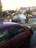 На выезде от ГИБДД. «Нексия» сгорела прямо на дороге