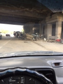 Ужасная картина… На ККЦ водитель отечественного автомобиля врезался в опору моста