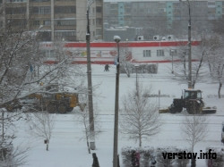 В городе замечена снегоуборочная техника