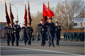 Четыре «прогона». Участники парада Победы маршировали по проспекту Ленина
