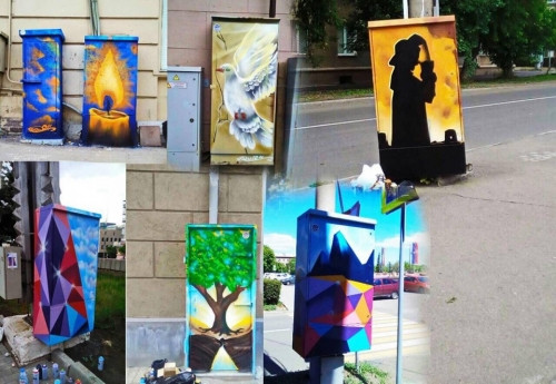 Магнитогорский уличный художник разрисовал уже 13 электрошкафов. На очереди еще 27