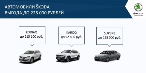 Подробности у официального дилера. Выгодные условия на покупку автомобилей ŠKODA в марте