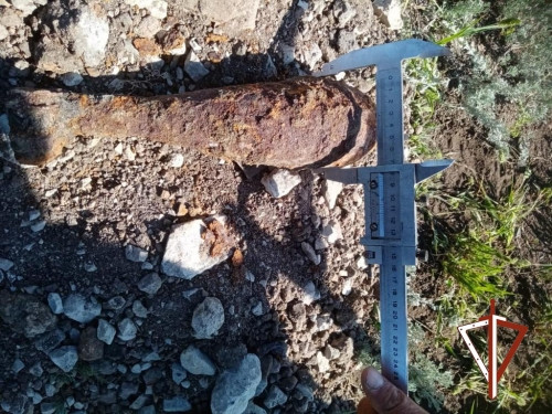 Очередная находка. В Магнитогорске росгвардейцы обследовали корпус миномётного снаряда 30-х годов