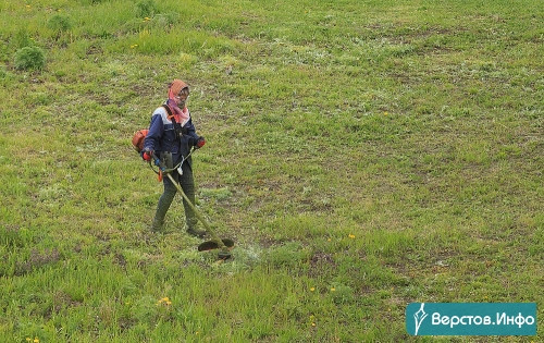 Газон за газоном. В Магнитогорске площадь покосов травы превысила отметку в полмиллиона квадратных метров